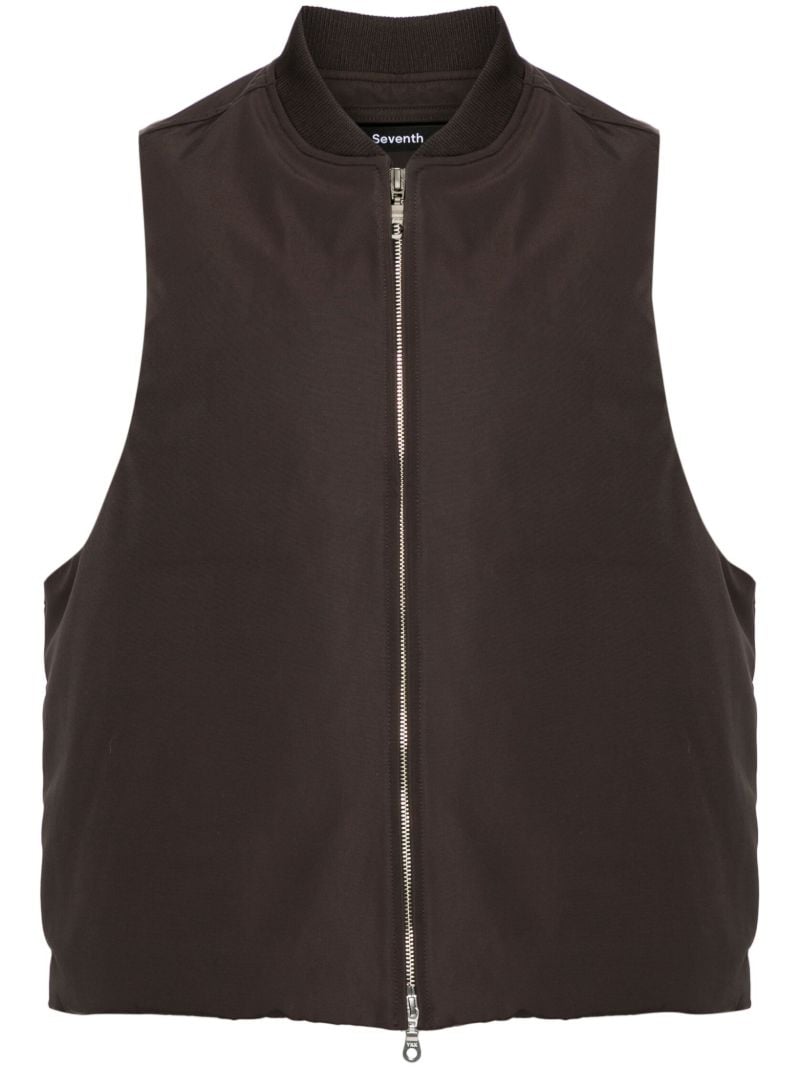 Brown Body Shield Zipped Vest
