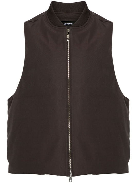 Brown Body Shield Zipped Vest