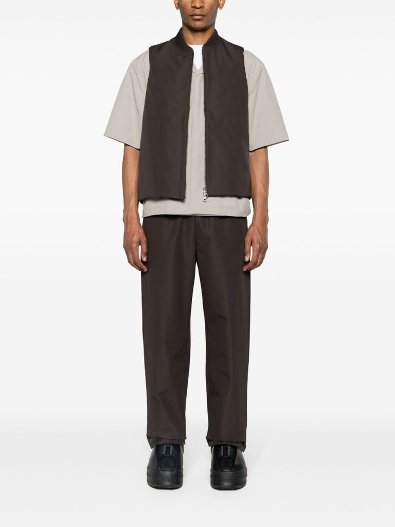 Brown Body Shield Zipped Vest