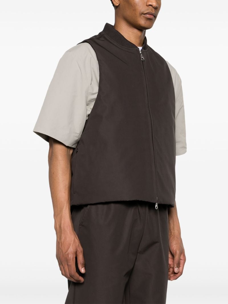 Brown Body Shield Zipped Vest