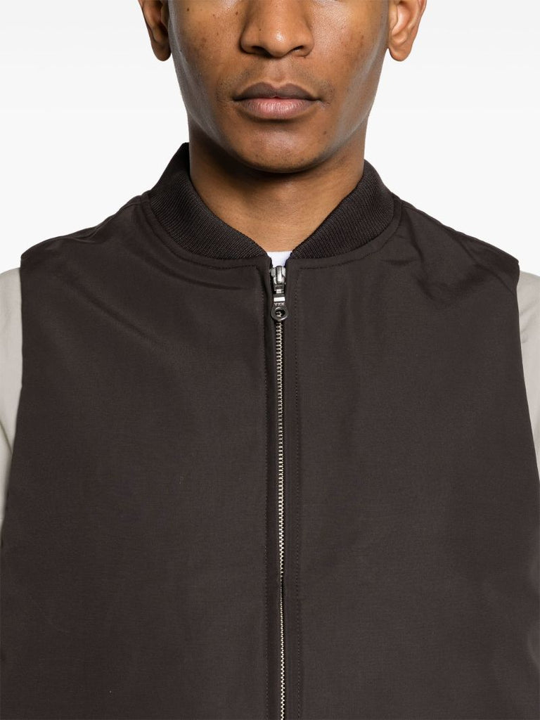 Brown Body Shield Zipped Vest