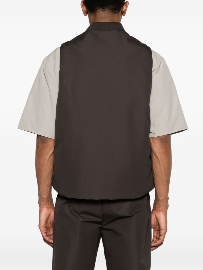 Brown Body Shield Zipped Vest