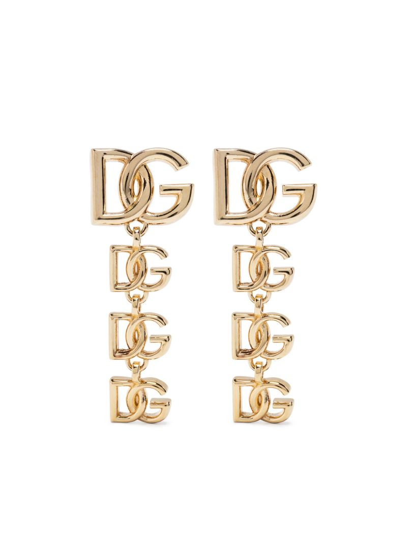 Gold-tone Dg Drop Earrings