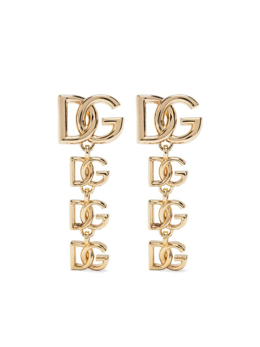 Gold-tone Dg Drop Earrings