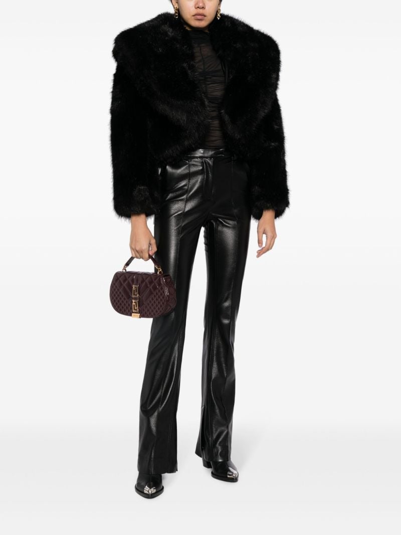 Black Faux-fur Cropped Jacket
