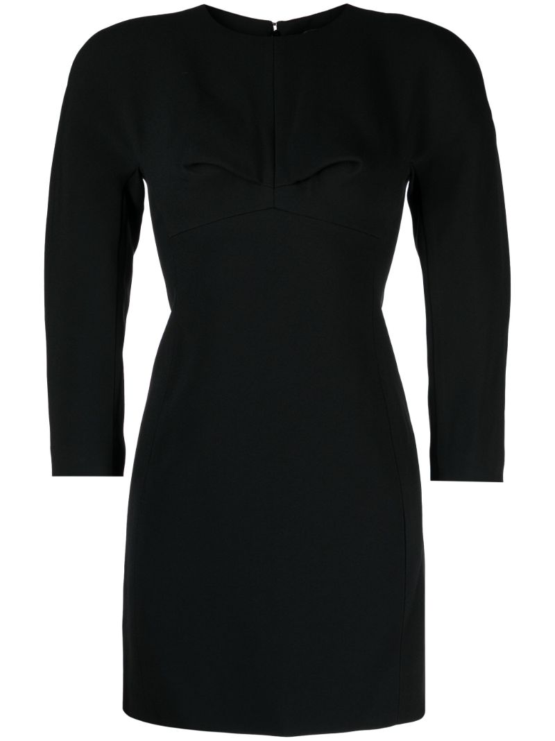 Black Three Quarter Sleeve Mini Dress