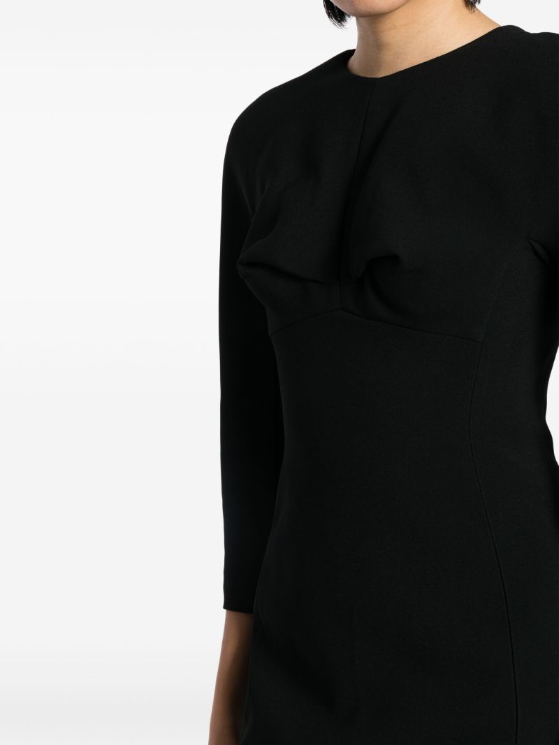 Black Three Quarter Sleeve Mini Dress