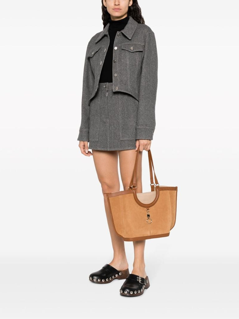 Brown Mare Suede Shopper Bag