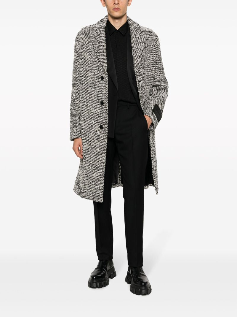 Black Straight-leg Wool Trousers