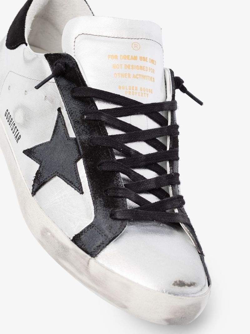 Grey Superstar Leather Sneakers