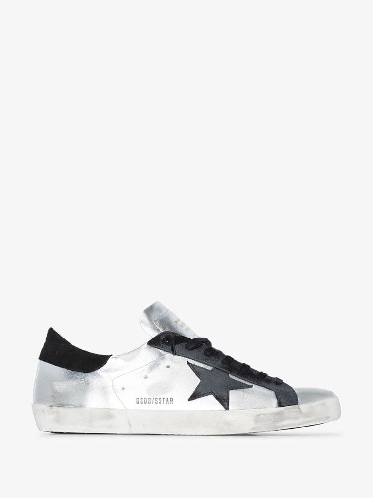 Grey Superstar Leather Sneakers