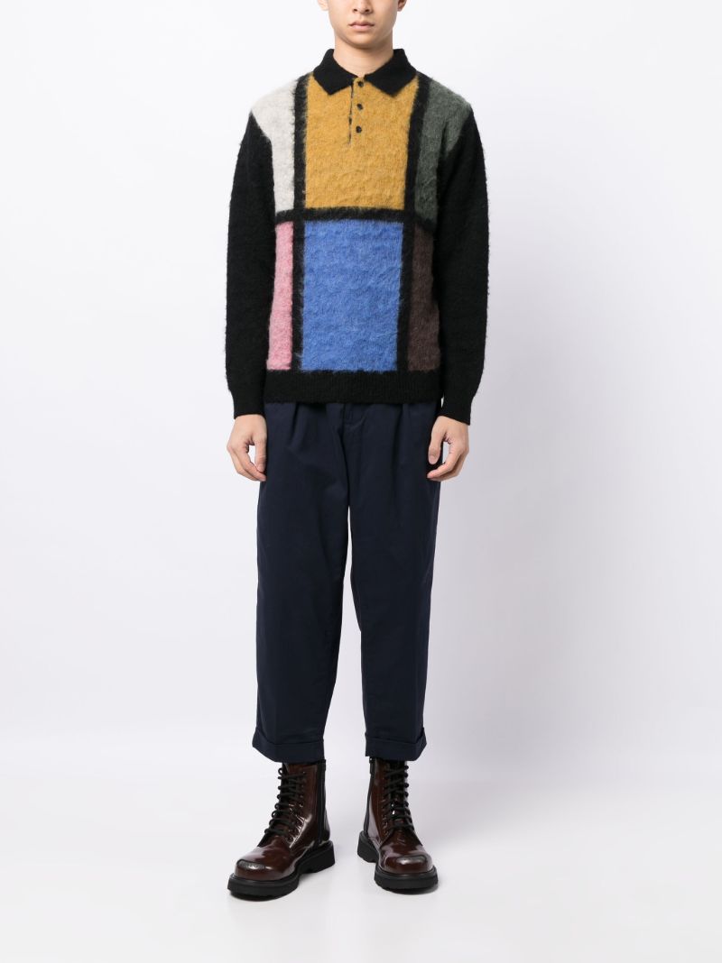 Black Colourblock Sweater