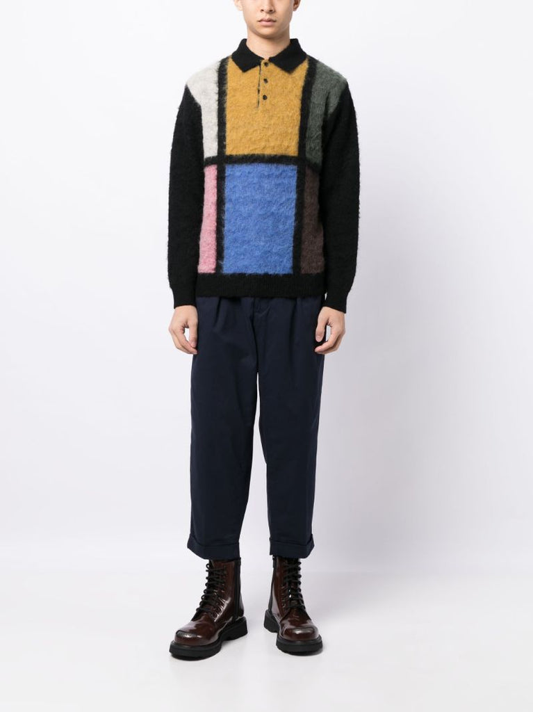 Blue 2 Pleat Tapered Trousers