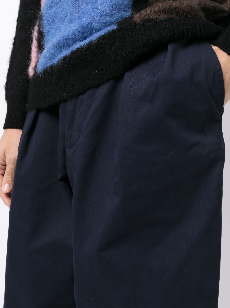 Blue 2 Pleat Tapered Trousers