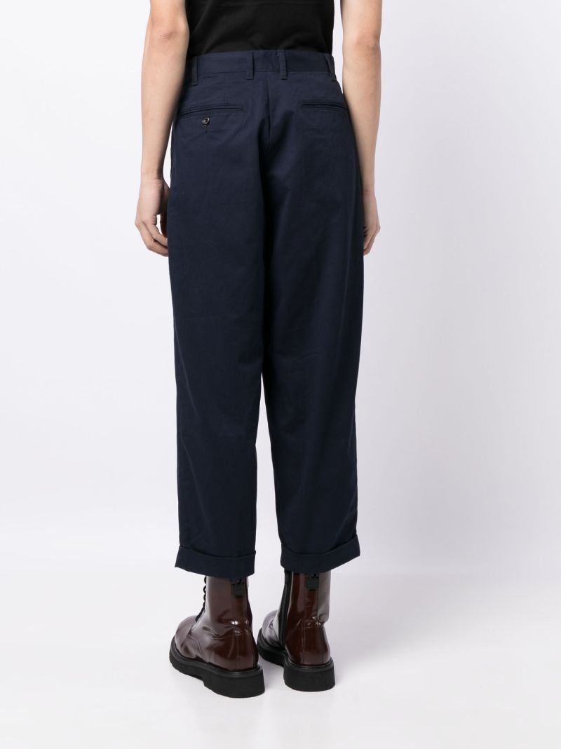 Blue 2 Pleat Tapered Trousers