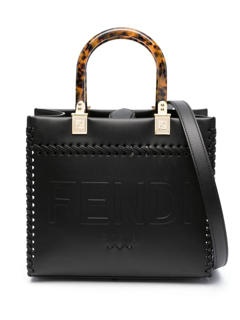 Black Sunshine Small Leather Tote Bag
