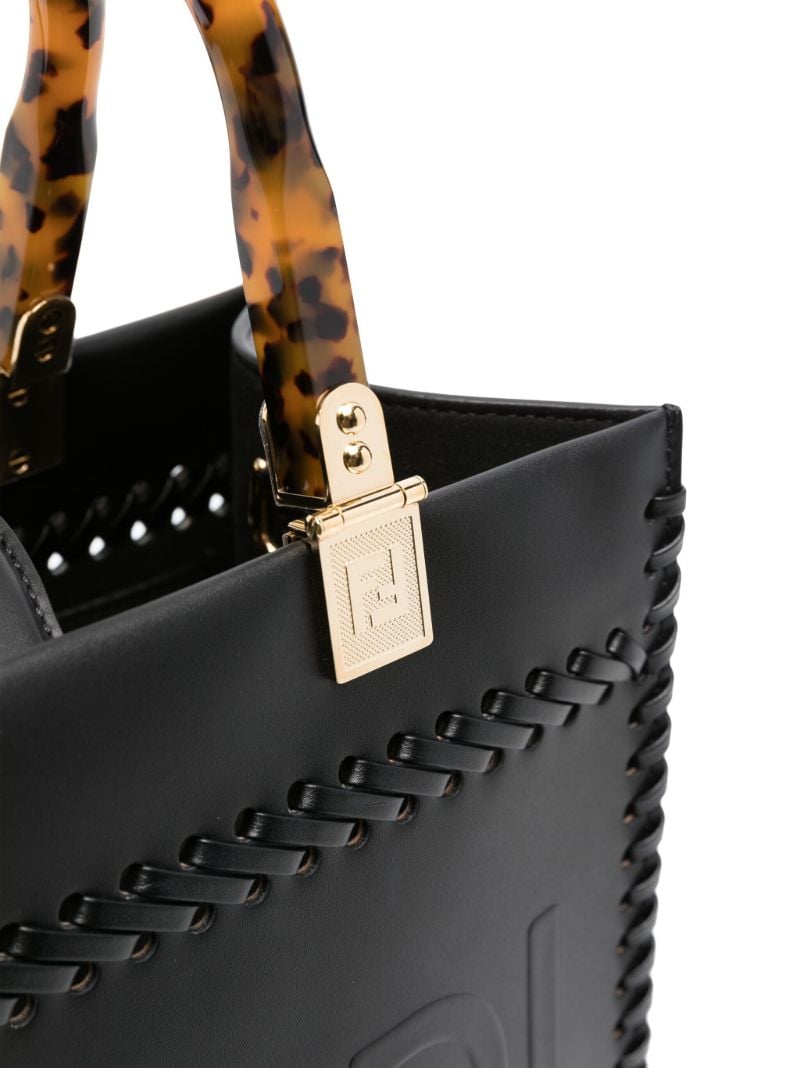 Black Sunshine Small Leather Tote Bag