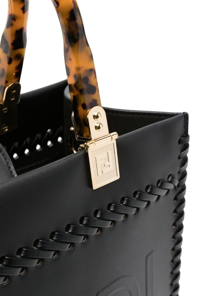 Black Sunshine Small Leather Tote Bag