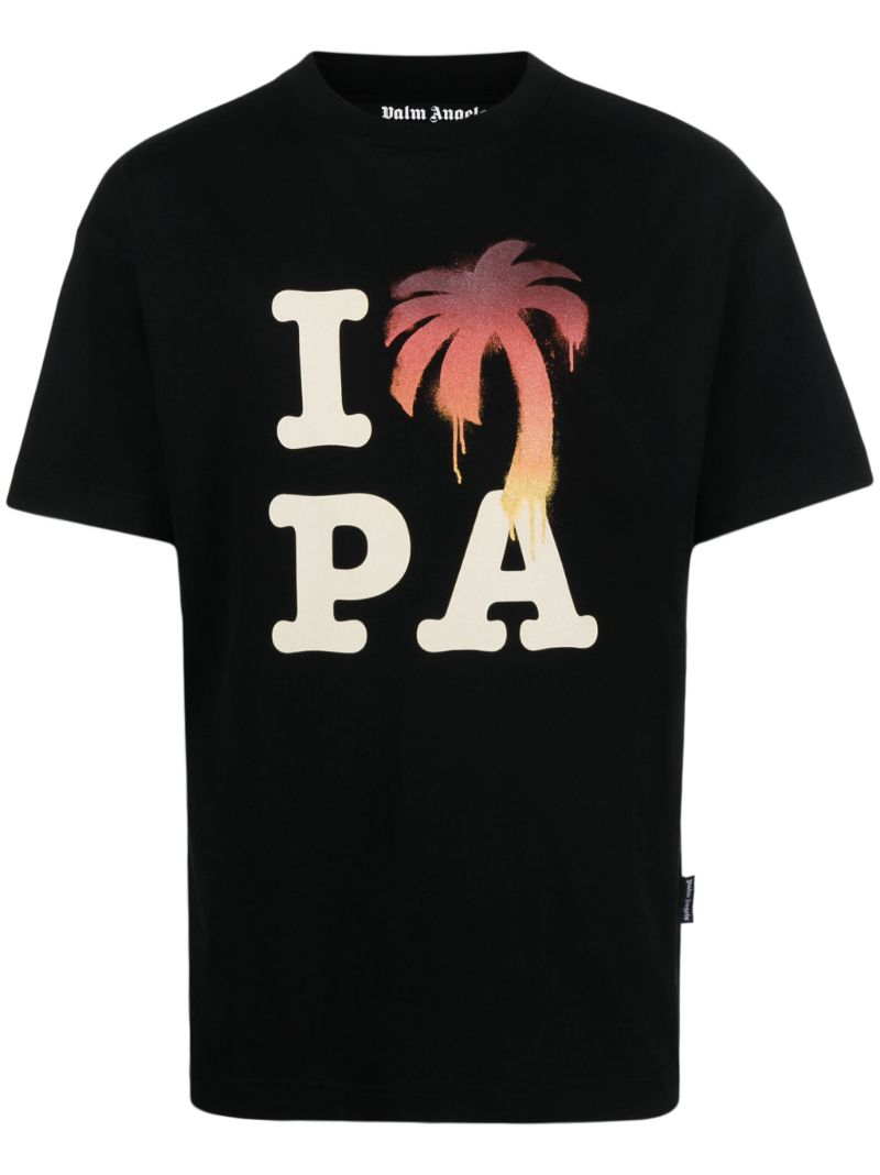 Black Logo-print Cotton T-shirt