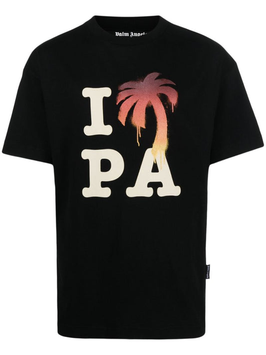 Black Logo-print Cotton T-shirt
