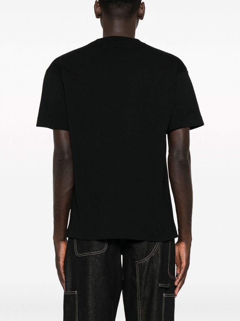 Black Logo-print Cotton T-shirt