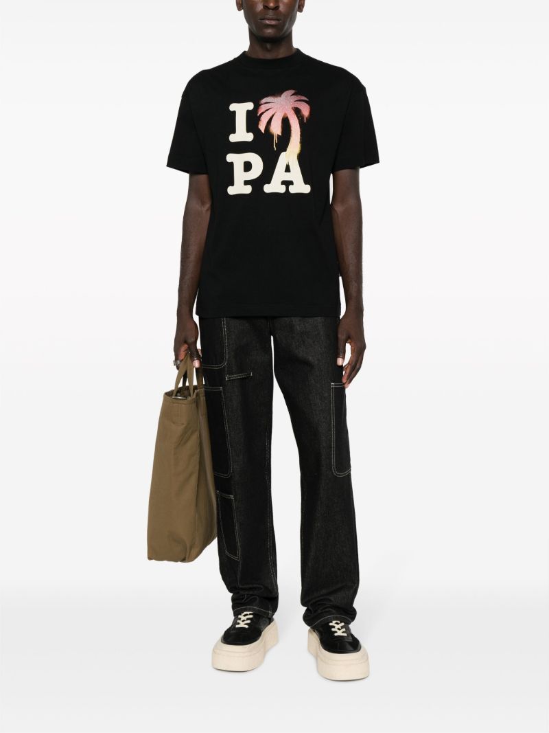 Black Logo-print Cotton T-shirt