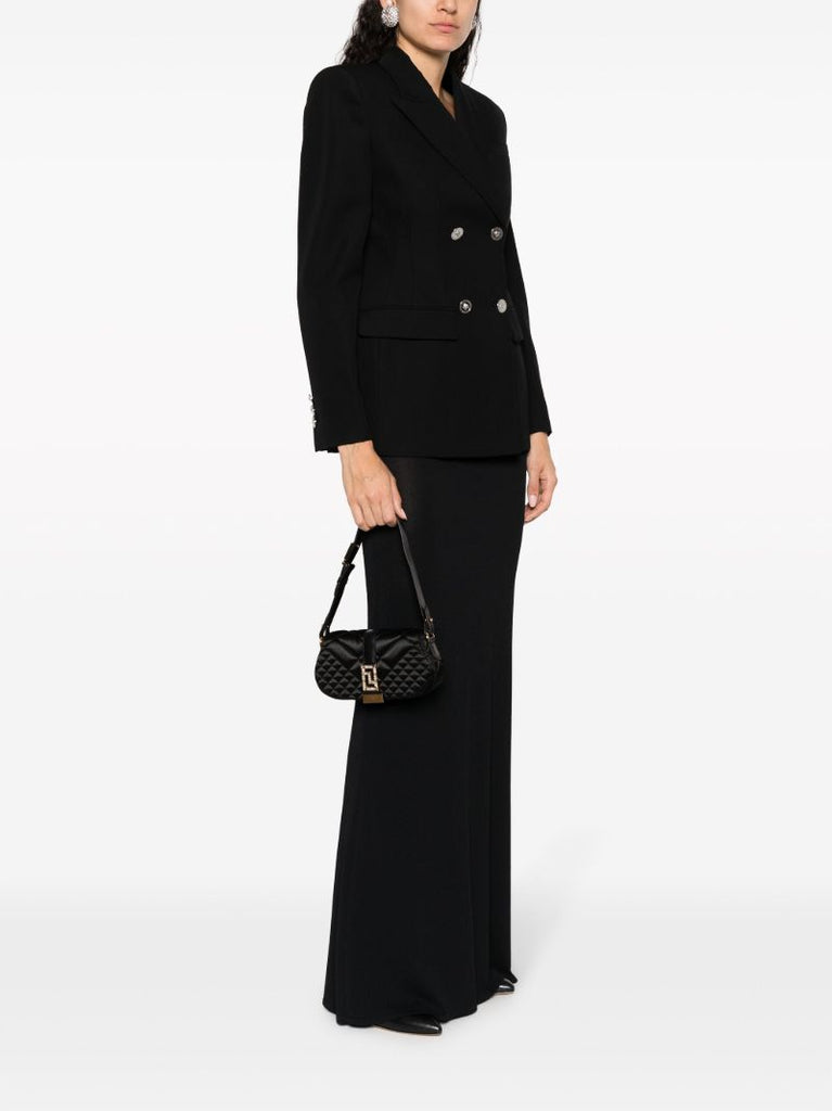 Black Greca Goddess Mini Shoulder Bag