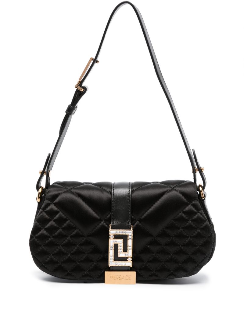 Black Greca Goddess Mini Shoulder Bag