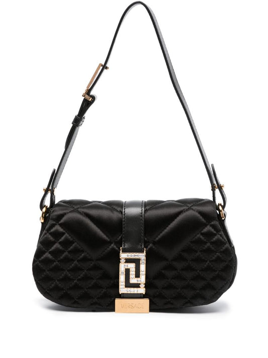 Black Greca Goddess Mini Shoulder Bag