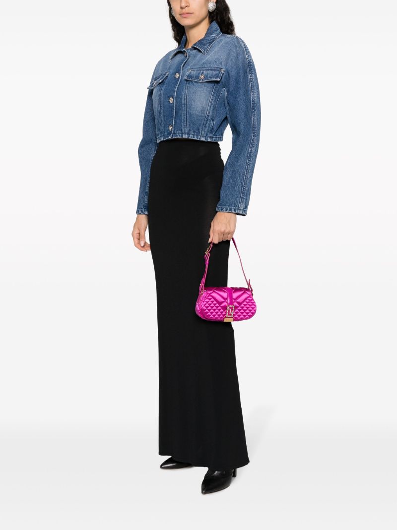 Pink Greca Goddess Mini Shoulder Bag