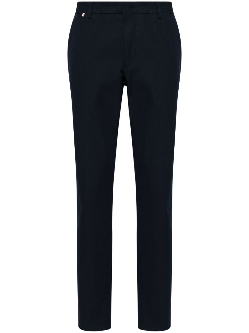 Blue Tapered Twill Trousers