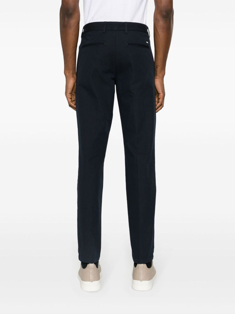 Blue Tapered Twill Trousers
