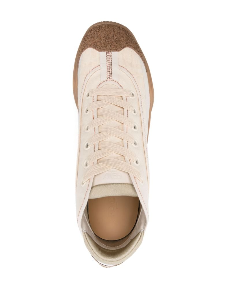 Neutral Fendi Tag Sneakers