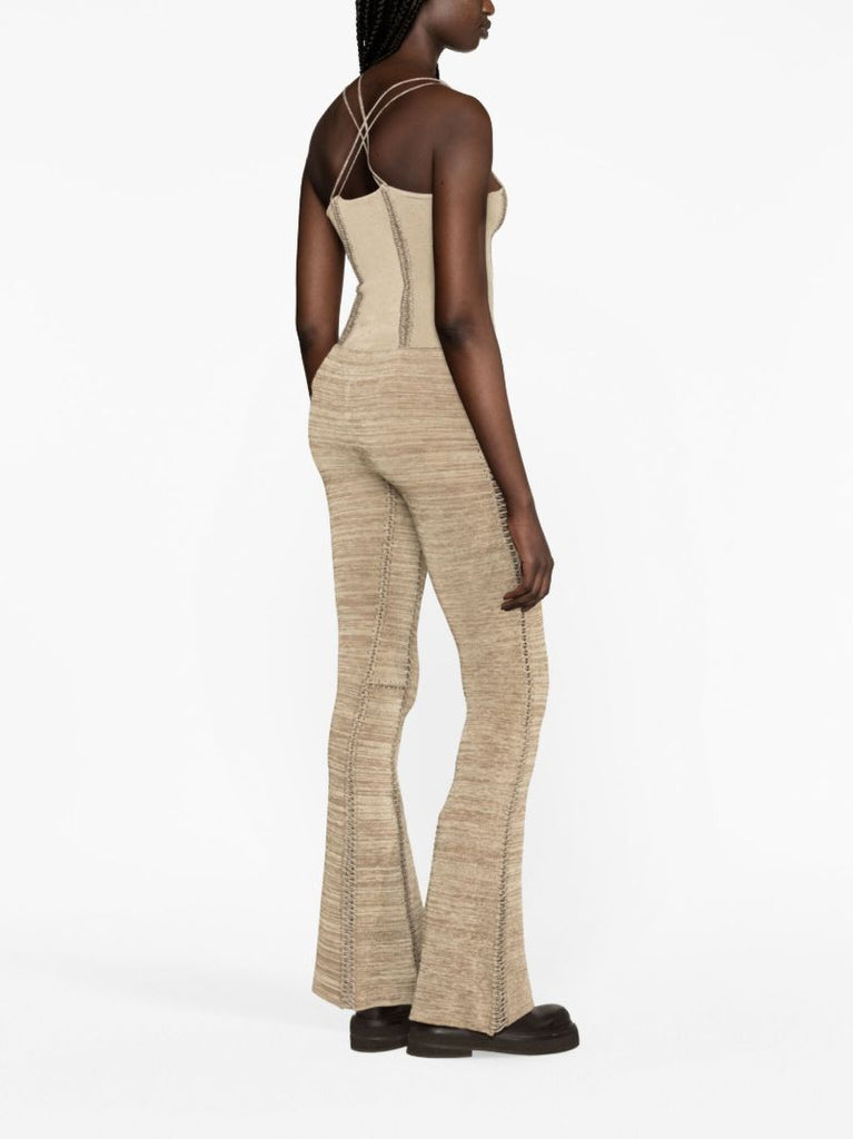 Gold Tent Bootcut Trousers
