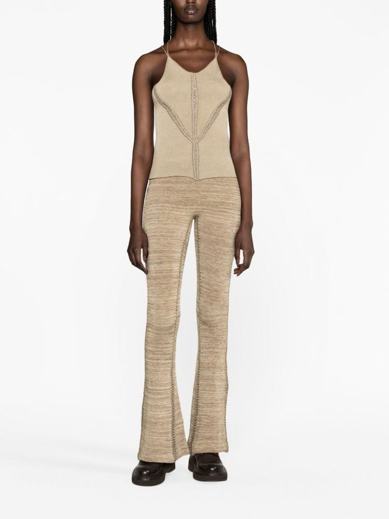 Gold Tent Bootcut Trousers