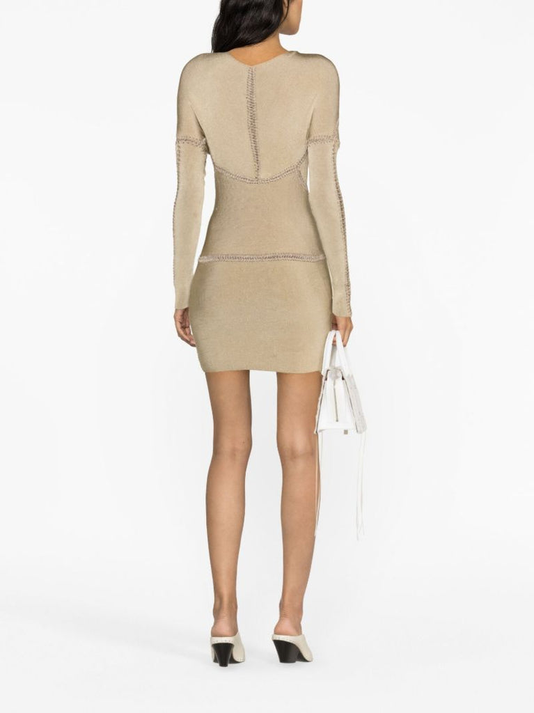 Neutral Ray Knitted Dress
