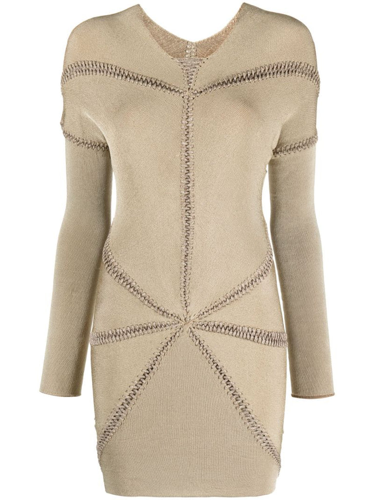 Neutral Ray Knitted Dress