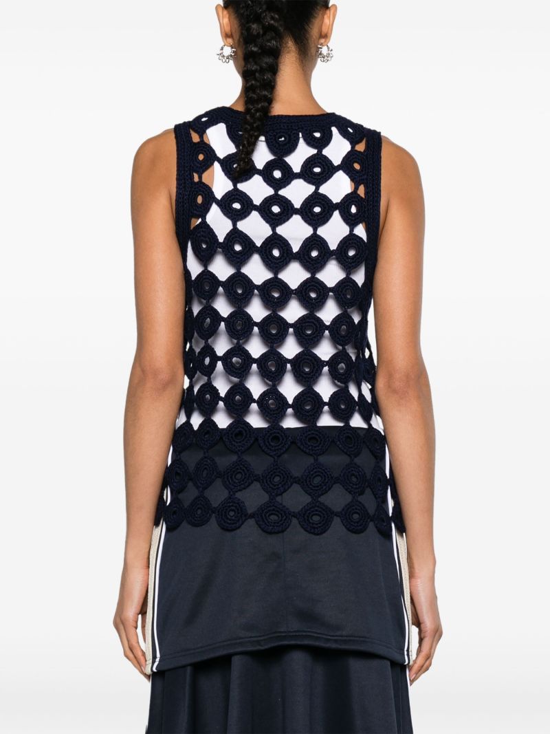 Blue Stanza Crochet Vest