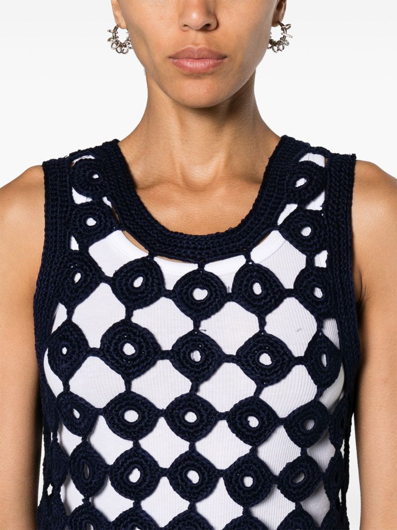 Blue Stanza Crochet Vest