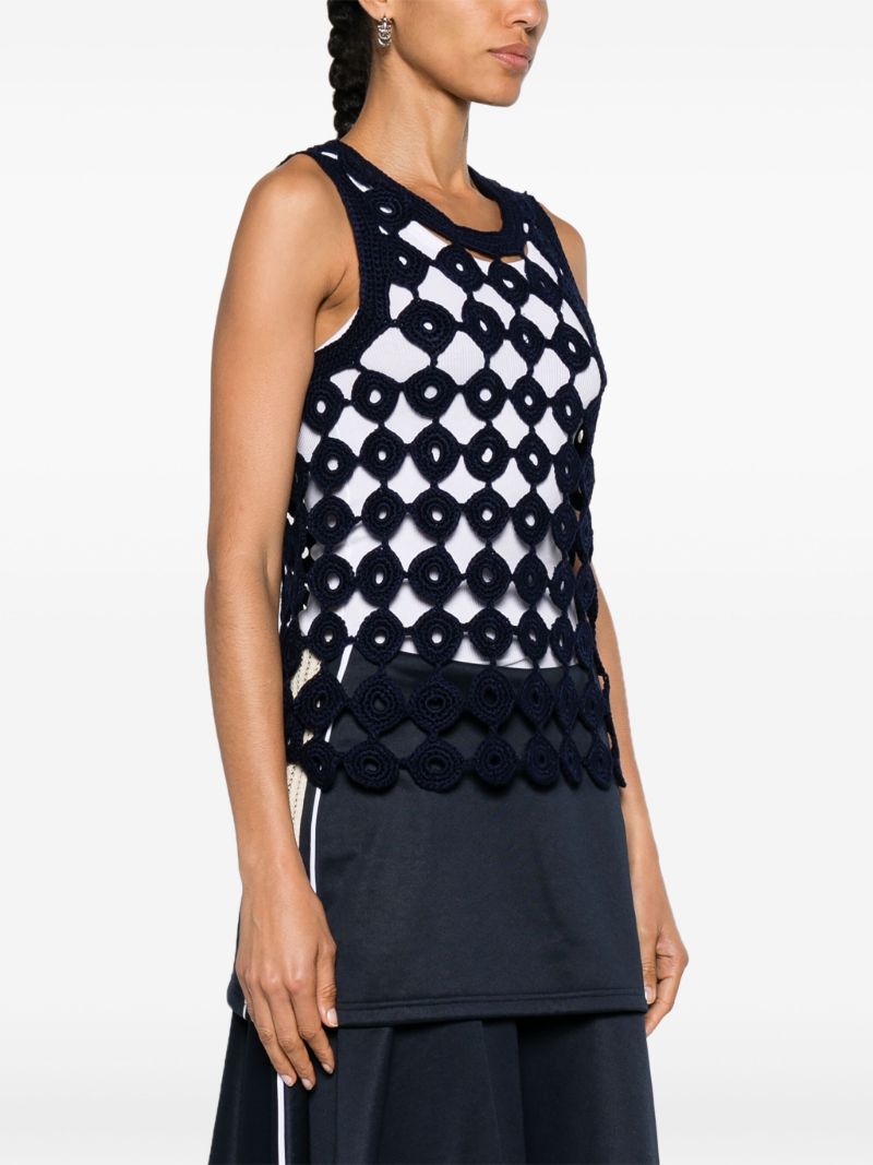 Blue Stanza Crochet Vest