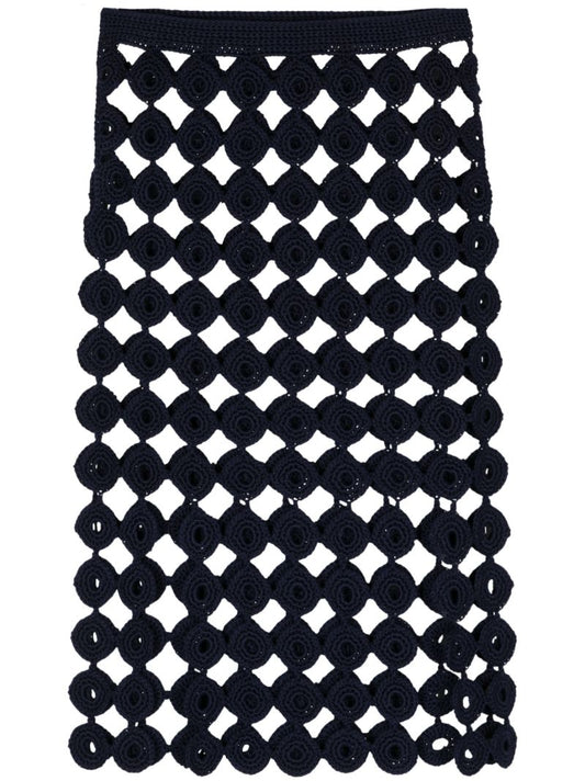 Blue Stanza Crochet Skirt