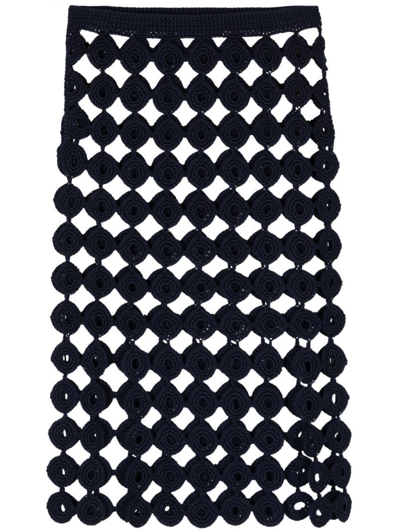 Blue Stanza Crochet Skirt