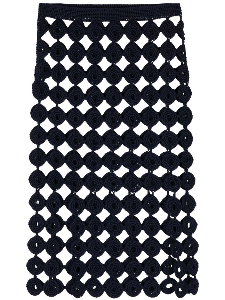 Blue Stanza Crochet Skirt