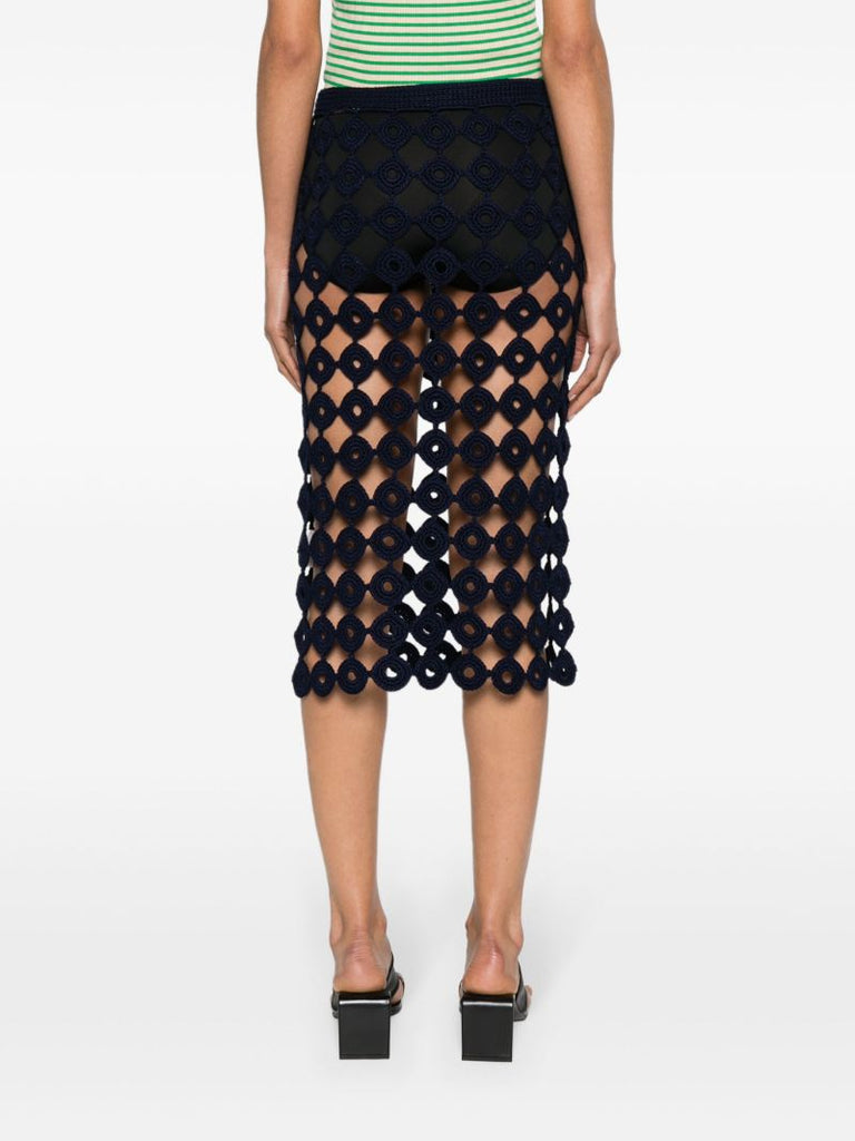 Blue Stanza Crochet Skirt