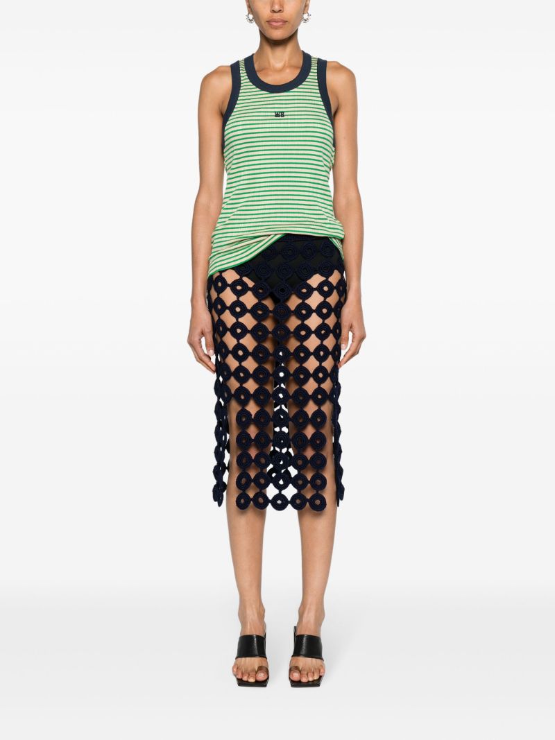 Blue Stanza Crochet Skirt