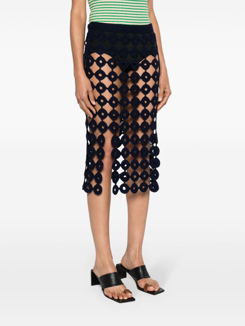 Blue Stanza Crochet Skirt