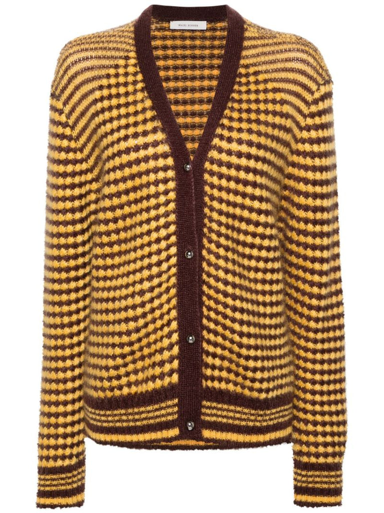 Yellow Unity Intarsia-knit Cardigan