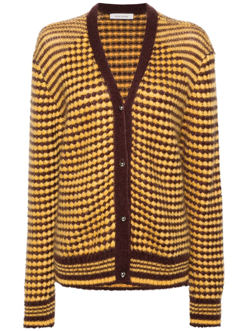 Yellow Unity Intarsia-knit Cardigan