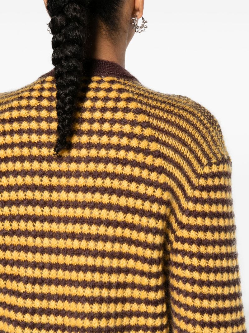 Yellow Unity Intarsia-knit Cardigan