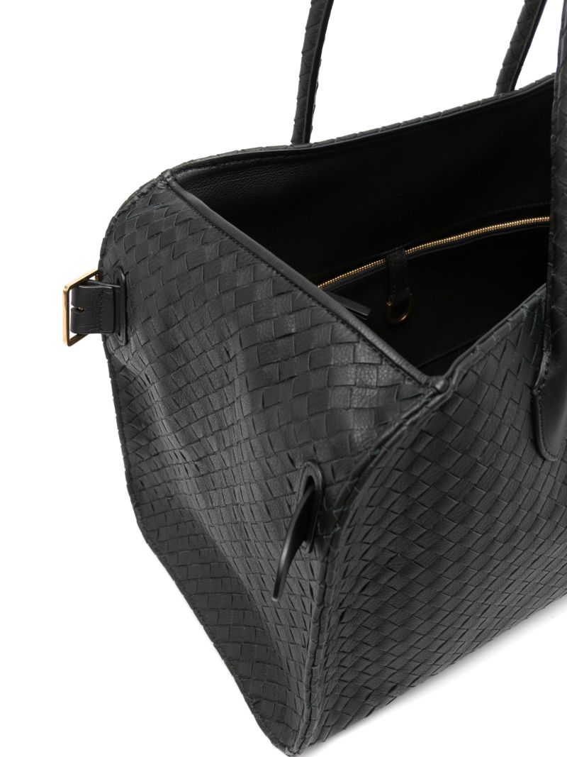Black Margaux  Leather Tote Bg